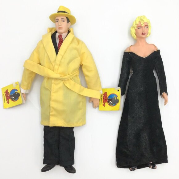 Dick Tracy & Breathless Mahoney Applause Dolls 9" Disney Beatty Madonna w/ Tags - Picture 1 of 10